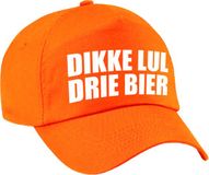 Bellatio Decorations Dikke lul drie bier fun pet oranje voor dames en heren - dikke lul drie bier baseball cap - EK WK / Koninsdag