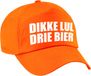 Bellatio Decorations Dikke lul drie bier fun pet oranje voor dames en heren - dikke lul drie bier baseball cap - EK WK / Koninsdag