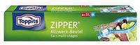 TOPPITS multifunctionele zak met ritssluiting, 8 x 3 liter, transparant