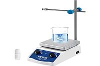 VEVOR Magneetroerder SH-2, 100-2000 omw/min, magneetroerder, met verwarmingsplaat, instelbare snelheid en temperatuur, voor laboratorium, roerstaaf en standaard inbegrepen