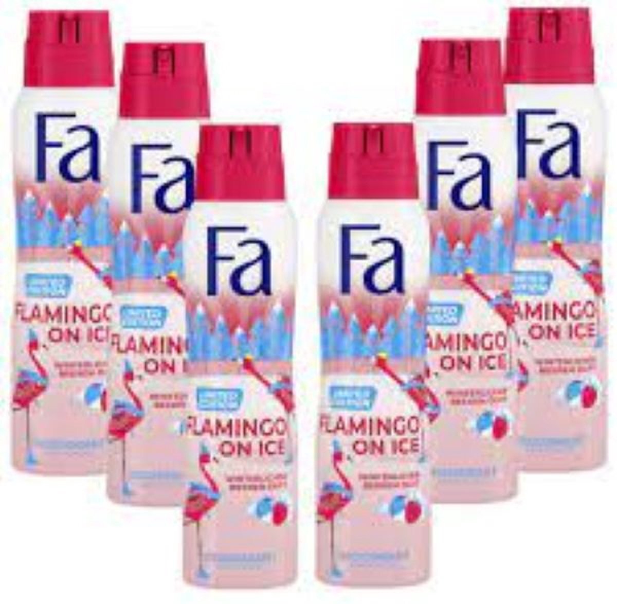 Fa Deospray – Winter Flamingo On Ice - Voordeelverpakking 6 x 150 ml