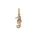 Lucardi - Dames Stalen goldplated bedel zeepaard - Hanger - Staal - Goudkleurig
