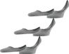 FALKE Step Medium Cut 3-Pack onzichtbaar effen katoen multipack footies heren grijs - maat 47-48