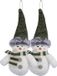 Merkloos / Sans marque Pm Euro-Trading Gmbh Kersthanger/kerstornament sneeuwpop knuffeltjes - 2x st - 15 cm - pluche
