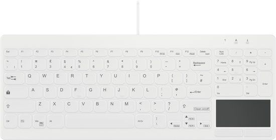 Contour Design Active Key AK-C7412 Toetsenbord Medisch USB Brits Engels Wit