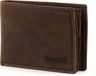 bugatti Portefeuille Monnaie Hunter avec Rabat 4 CC Logo Gravé Marron