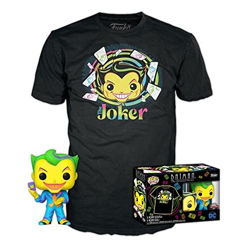 Funko POP & TEE: DC- Joker (BKLT)- Small