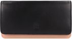 DuDu Canarie Portemonnee RFID-bescherming Leder 17.5 cm - Dames - Horizontaal - black-lavander