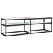 vidaXL meuble TV 140x40x40,5 cm verre rigide blanc marbre