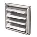 Wahlbach Quantex BV Ventilatierooster RVS met lamellen 185x185 mm buis Ø125 mm