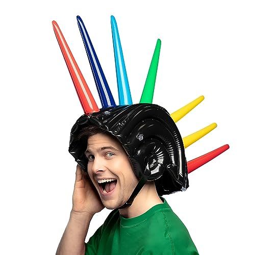 Boland Opblaasbare Spikes Helm - 52 cm - Multi - Volwassenen
