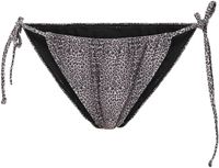 PIECES Dames Strik Bikini Slip PCBAOMI Zwart/Luipaard Print - Maat XL