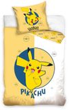 Pokémon Pikachu Dekbedovertrek geel/wit - 140 x 200 cm - 70 x 90 cm