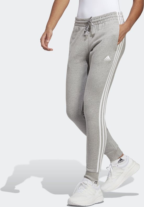 adidas Sportswear Essentials 3-Stripes French Terry Cuffed Broek - Dames - Grijs- S