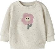NAME IT - NBFLUELLE LS SWEAT BRU - Baby Vesten - Maat 56 - Katoen - Peyote Melange