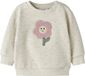 NAME IT - NBFLUELLE LS SWEAT BRU - Baby Vesten - Maat 56 - Katoen - Peyote Melange