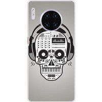 1001 coques Huawei Bedrukt siliconen hoesje compatibel met Huawei Mate 30 Pro Skull music