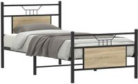 vidaXL Bedframe zonder matras, hout, Sonoma eikenkleurig, 90x200 cm