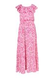 IZIA Zomerjurk pink / donkerrood / wit