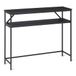 Amazon Basics Rechthoekige Consoletafel met Plank, Stalen Frame, 30cm (D) x 100cm (B) x 80cm (H), Zwart