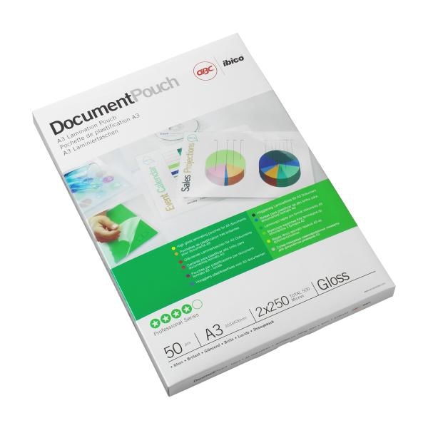 GBC Document Lamineerhoezen A3 2x75 micron Glanzend (25)