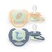 Philips Avent Pacifier ultra soft Nighttime, Grey;Yellow, 6-18 maanden, 2 stuks