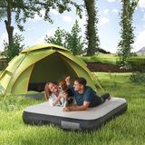 Merkloos Opblaasbaar Matras voor 2 Personen met Elektrische Pomp - Comfortabel en Compact voor Camping