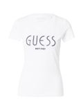 Guess Printed Short Sleeve Round Neck T-Shirt Wo - White