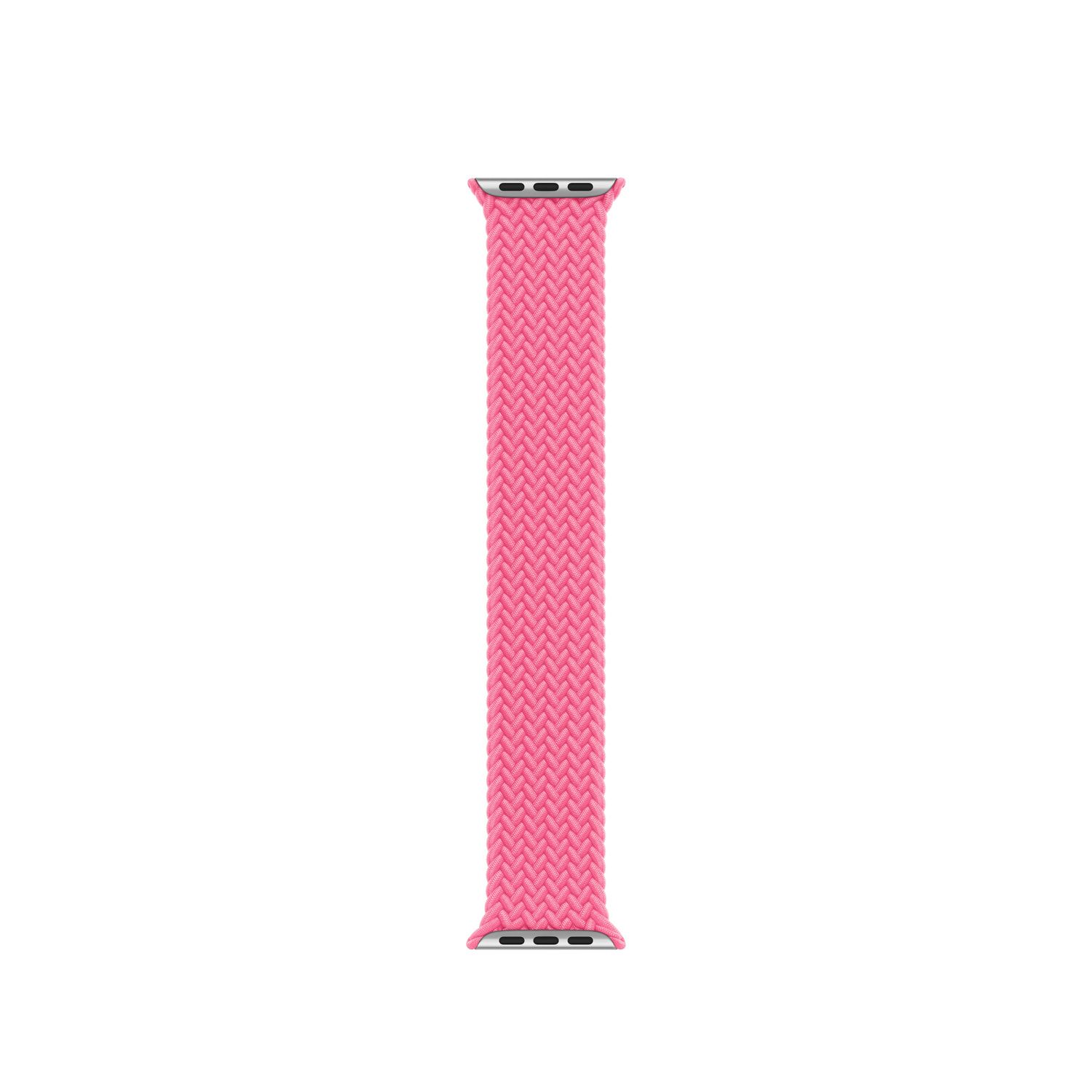 Apple Gevlochten solobandje voor de Apple Watch | 38/40/41/42 mm - Maat 1 - Flamingo Roze Polyester
