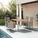 Prolenta Maison Exclusive Tuinset voor buiten, 5-delig, met kussens, grijs, van polyrotan