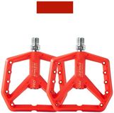 HBS HBS PD-500 Nylon MTB Pedalen - Verbreed Antislip Design - Du Plus 1 Lager - Rood