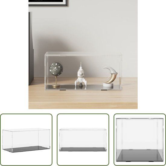 The Living Store Acryl Vitrine - Modelbouw - 50x30x20 cm - Stofdicht