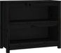 vidaXL Boekenkast 80x35x68 cm massief grenenhout zwart