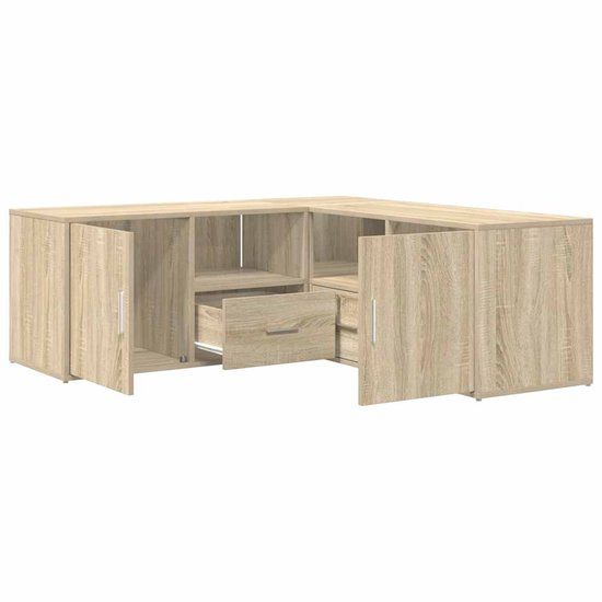 vidaXL Hoekkast - 200x40x45 cm - Bewerkt Hout - Sonoma Eikenkleurig