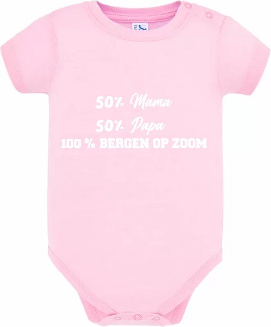 Sol's Bergen op Zoom Baby Romper Meisje - Roze - Katoen - Maat 74/80
