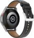 By Qubix - Luxe leren bandje - Zwart - Smartwatch bandje 20mm