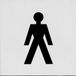 Intersteel Pictogram herentoilet zelfklevend vierkant rvs geborsteld