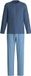 CALIDA Heren Pyjama lang 'Cotton Special' katoen blauw M