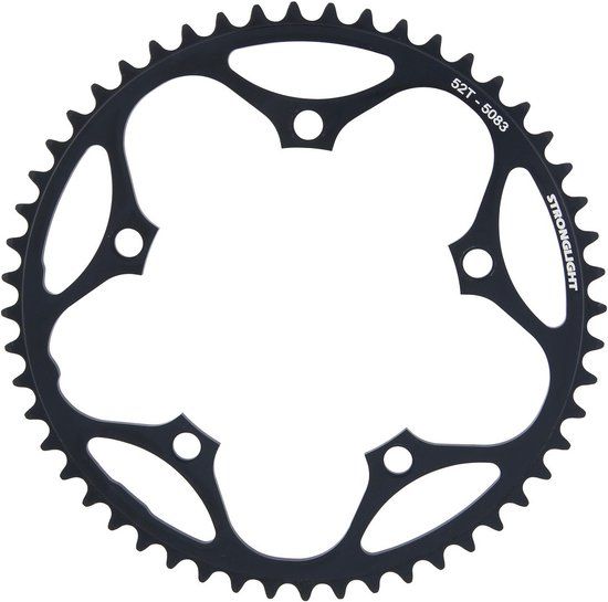 Stronglight kettingblad S (steek 130mm) 52T 9/10v zwart