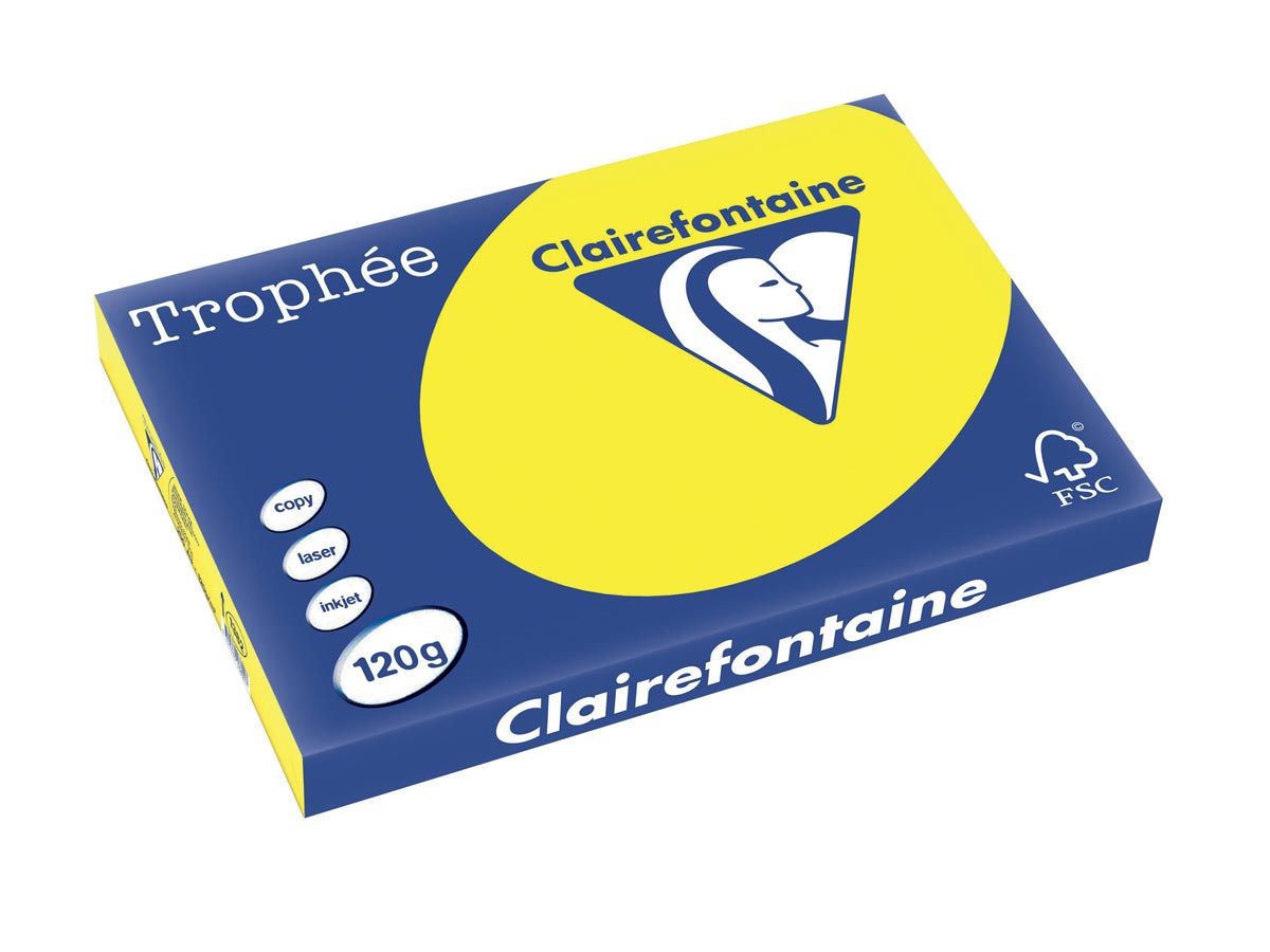 Clairefontaine Trophée Intens A3 zonnegeel 120 g 250 vel