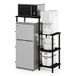 Furinno Turn-N-Tube Toolless Keuken Opbergplank Lang, Americano/Zwart