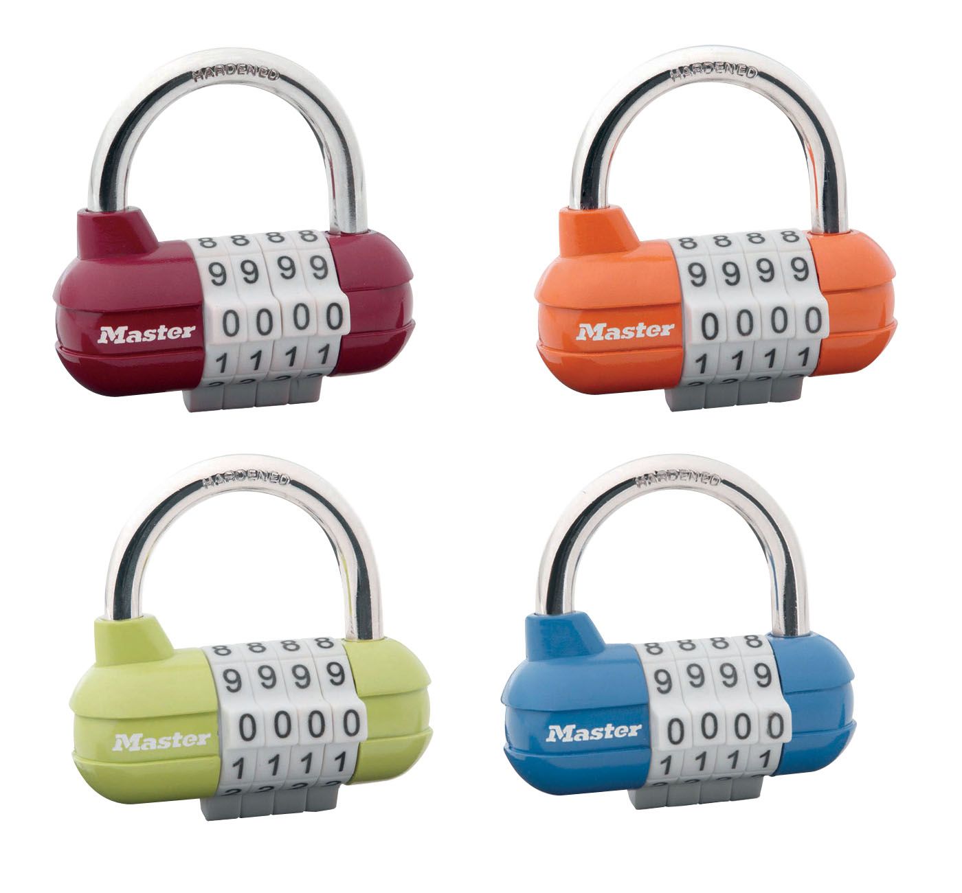 Masterlock 64 mm hangslot met cijfercode - diverse kleuren
