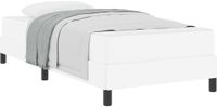 vidaXL Bedframe met matras Zuiver Wit Stof 90 x 190 cm