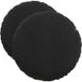 Coussin de siège 2 pièces noir Ø50 x 19 cm velours