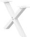 vidaXL Salontafelpoten 2 stuks X-vormig 50x(30-31) cm staal wit