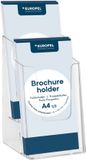 Europel Folderbakjes meervoudig – Flyers, Folders & Visitekaartjes – 2x 1/3 A4 – 9,9 x 21 cm – Glasheldere presentatie – Beurzen en kantoren