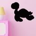 Ambiance Sticker Schoolbordsticker - uitwisbare zelfklevende muurstickers - Schildpadsilhouet - 75x90cm