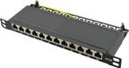 Merkloos LogiLink CAT6a patch panel 12-poorts STP 0.5U zwart