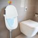 Toilet mural avec abattant rabattable, sans raccordement d'eau, adapté pour salle de bain, garage, camping