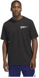 Adidas Worldwide Hoops Graphic T-shirt Korte Mouw Zwart M